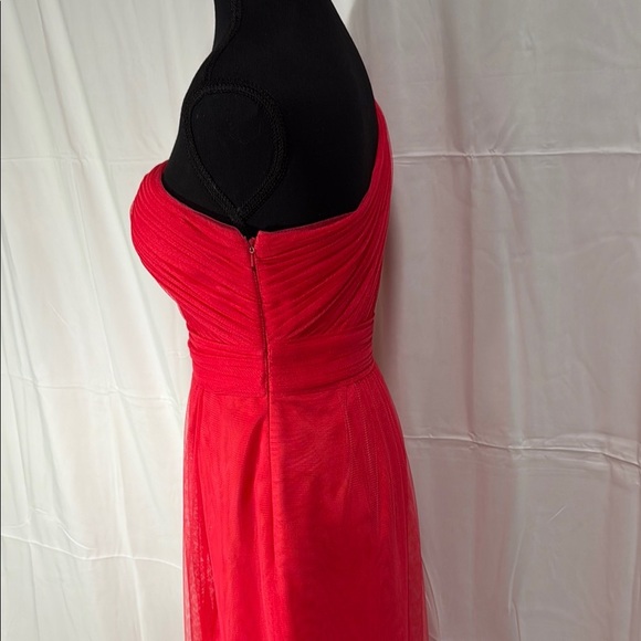 WTOO by Watters and Watters Hot Pink/Red One-Shoulder Dress Size 6 - Picture 6 of 9